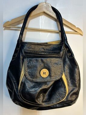 Stamp 10 Vintage Faux Leather Hobo Shoulder Bag